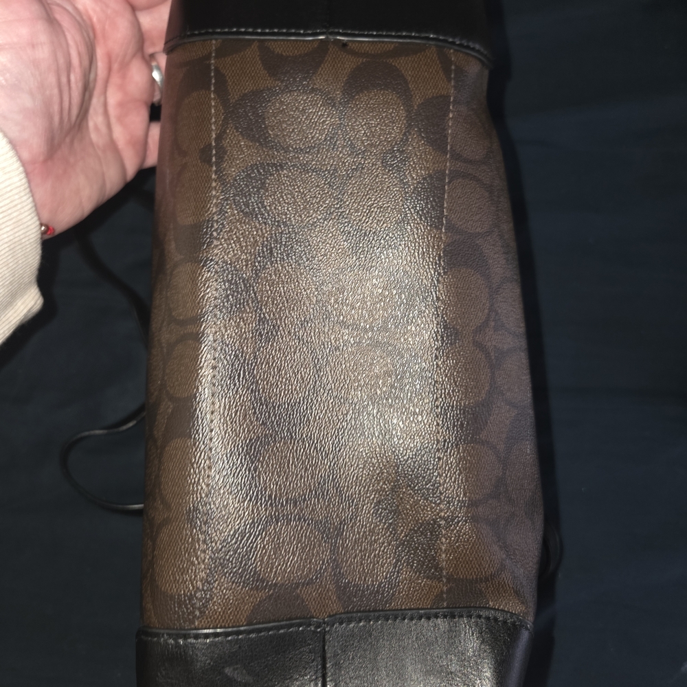Coach Brown and Black Women's Tote Bag - Picture 6 of 14